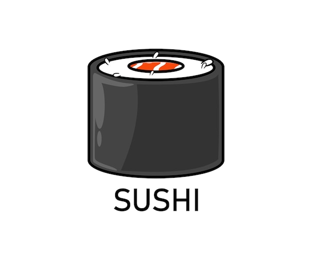 Vektor sushi-lachs-cartoon-symbol-illustration