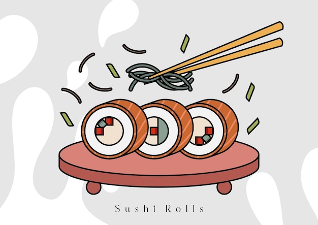 Sushi rollt japanisches essen