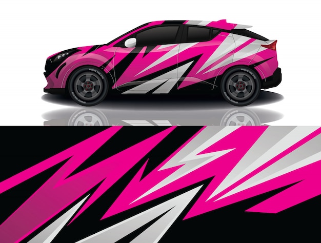 Suv auto aufkleber wrap design vektor