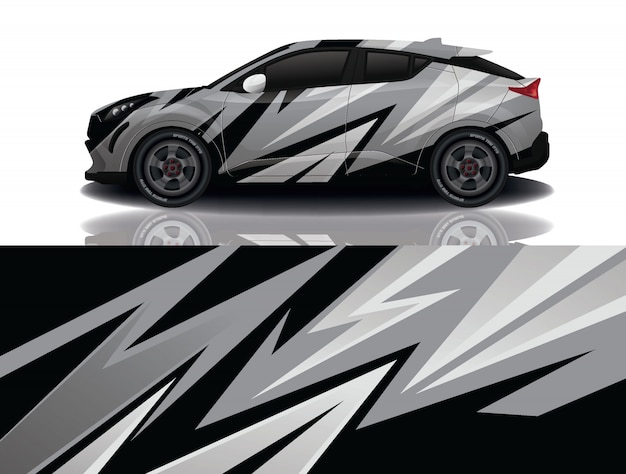 Suv auto aufkleber wrap design vektor