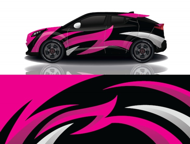 Suv auto aufkleber wrap design vektor