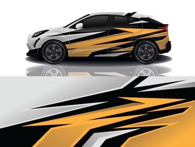 SUV Auto Aufkleber Wrap Design Vektor