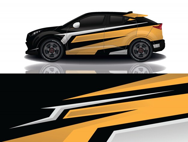 Vektor suv auto aufkleber wrap illustration