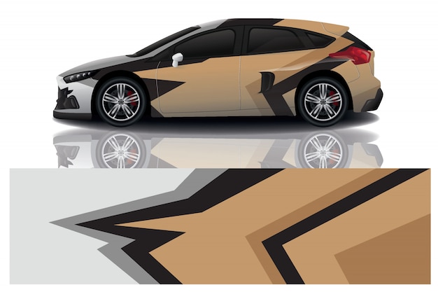 Vektor suv auto aufkleber wrap illustration