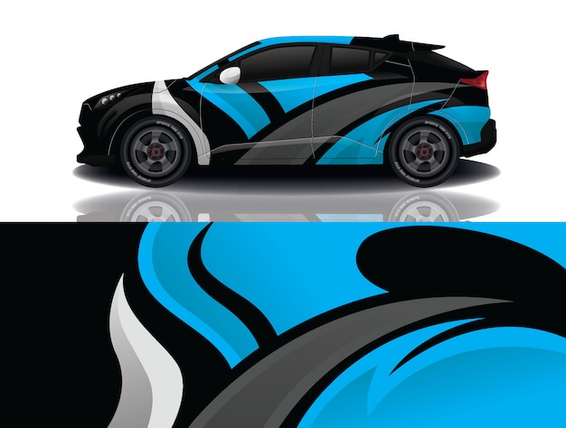 Vektor suv auto aufkleber wrap illustration