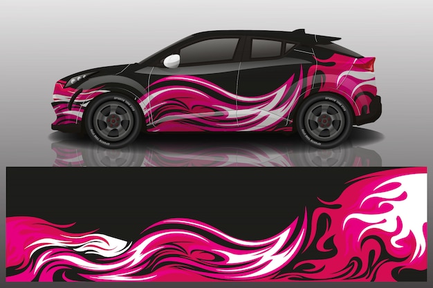 Vektor suv auto aufkleber wrap illustration