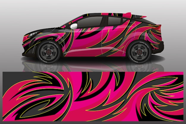 Vektor suv auto aufkleber wrap illustration