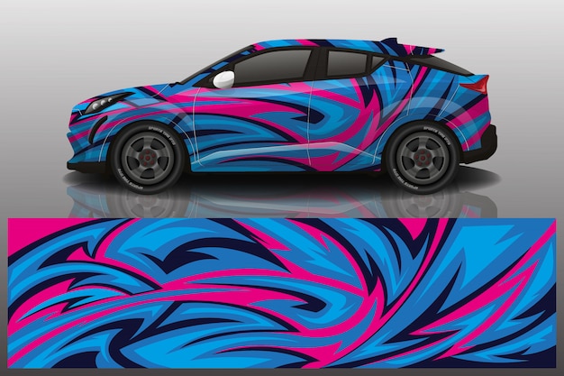 Vektor suv auto aufkleber wrap illustration
