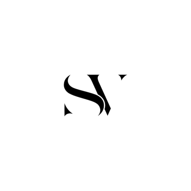 SV-Initialen-Logo-Design Anfangsbuchstabe-Logo Creative Luxury-Logo-Vorlage