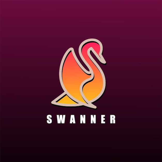 Swanner line-logo-vorlage