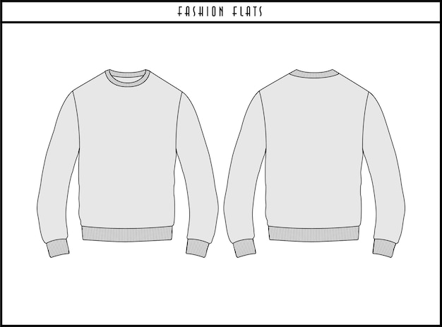 Vektor sweatshirt fashion flats