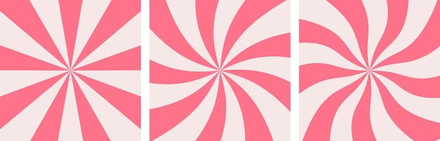 Sweet candy swirl pink background set strawberry himbeer lollipop yogurt twist template