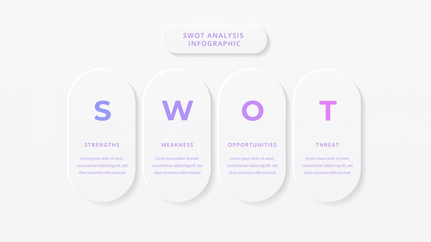 Swot-analyse business infographik vorlage