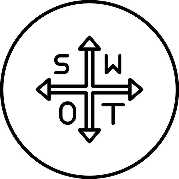 Vektor swot-analyse-symbol-vektorbild kann für das produktmanagement verwendet werden