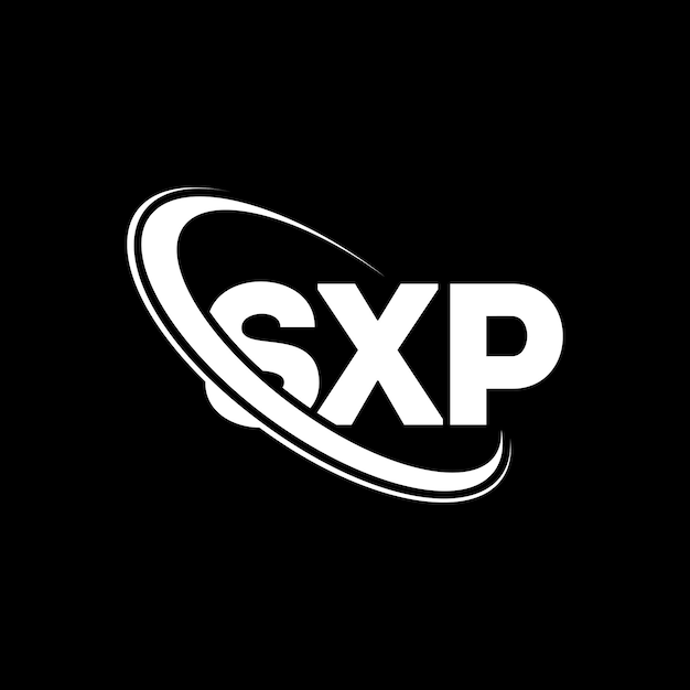 Sxp-logo sxp-brief sxp-buchstaben-logo-design initialen sxp-logo mit kreis und großbuchstaben monogramm-logo txp-typographie für technologieunternehmen und immobilienmarken