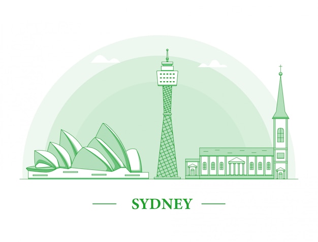 Sydney city line illustration