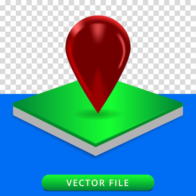 Vektor symbol 3d-punktkoordinatenkarte