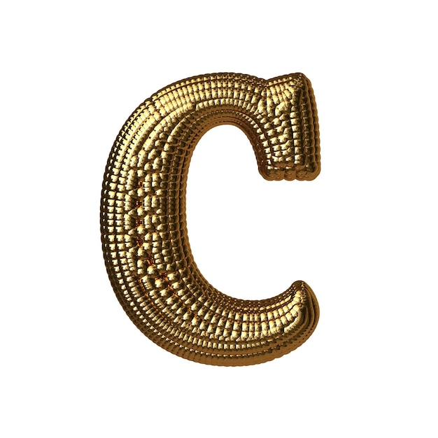Symbol aus Goldkugeln Buchstabe c