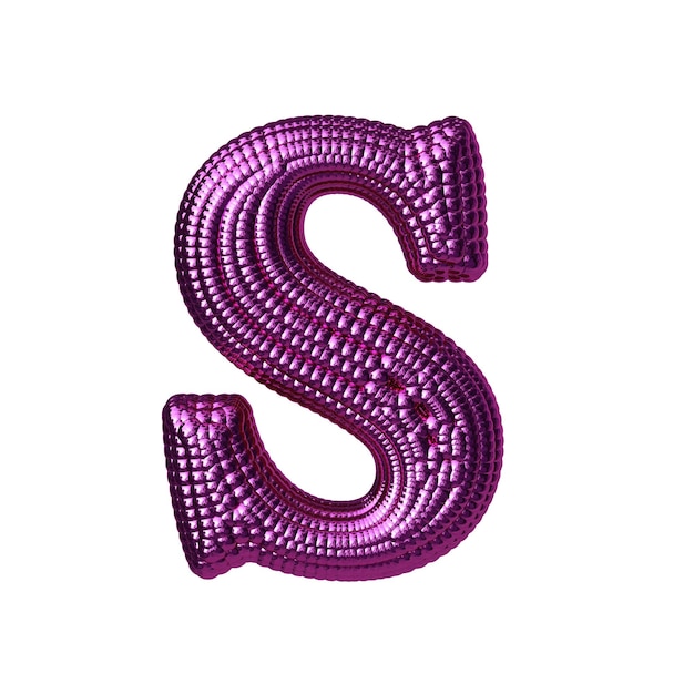 Symbol aus lila Luftballons Buchstabe s
