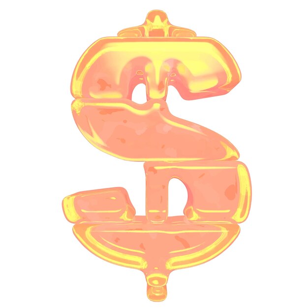 Vektor symbol aus orangefarbenem eis