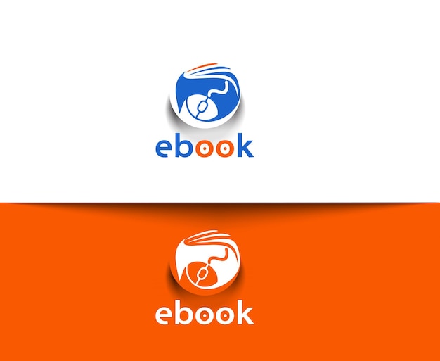 Symbol des e-book-vektor-logo-designs