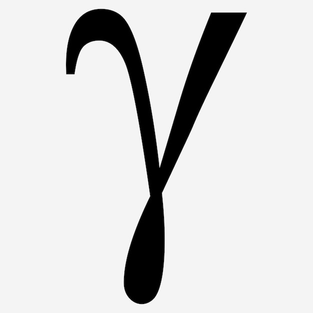 Vektor symbol des griechischen alphabets gamma