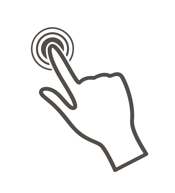 Symbol des Handberührungssensors
