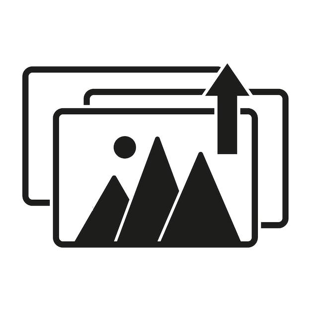 Symbol „Foto hochladen“, Vektorgrafik EPS 10