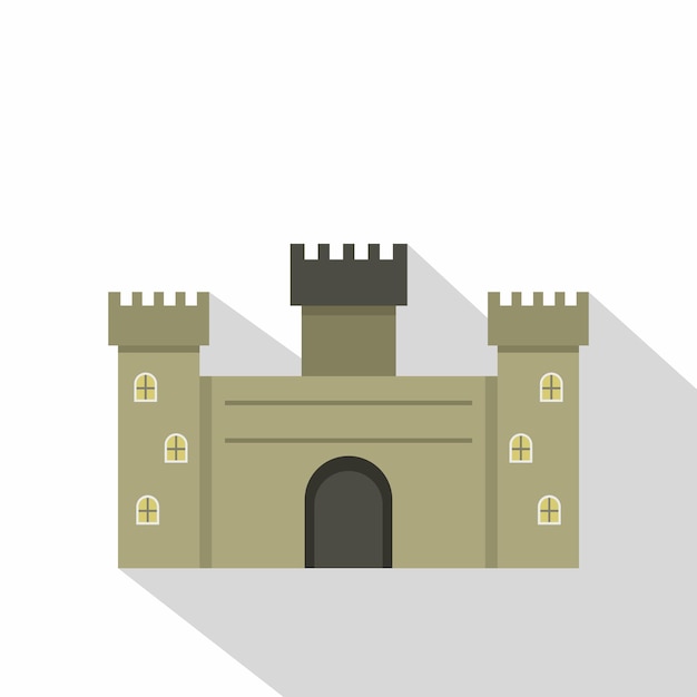 Symbol für alte Festungstürme. Flache Illustration des Vektorsymbols für alte Festungstürme für das Web, isoliert auf weißem Hintergrund