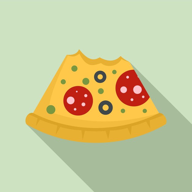 Vektor symbol für angebissene pizzastücke flache illustration eines vektorsymbols für angebissene pizzastücke für webdesign