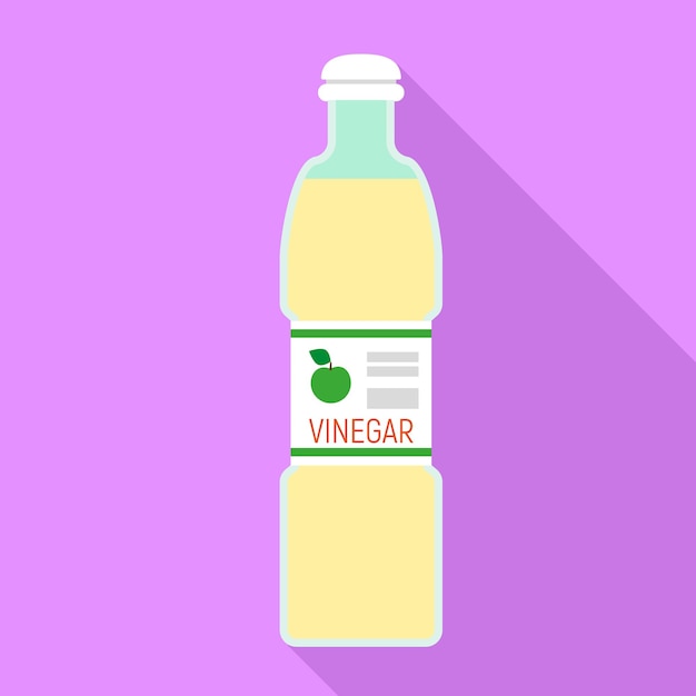 Vektor symbol für apfelessigflasche flache illustration des vektorsymbols für apfelessigflasche für webdesign