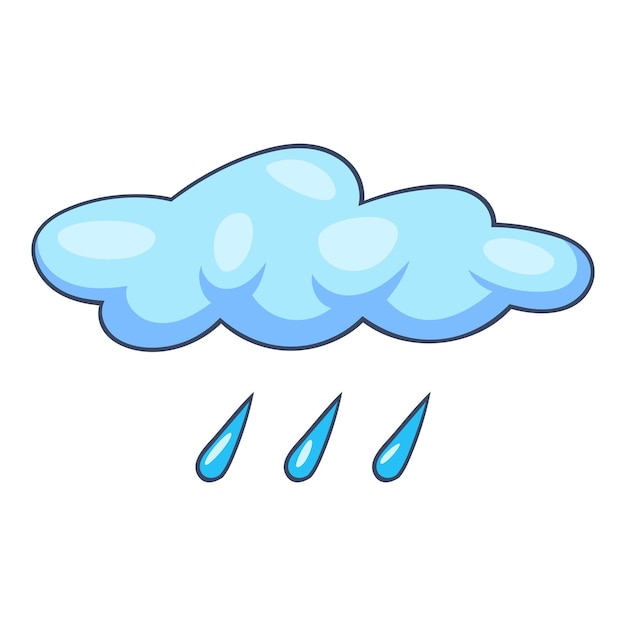 Symbol für blauen Wolkenregen Cartoon-Illustration des Vektorsymbols für blauen Wolkenregen für Webdesign