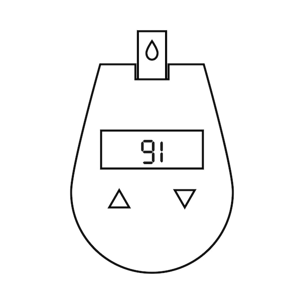 Vektor symbol für blutzuckermessgerät