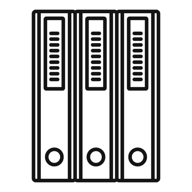 Symbol für Büromanager-Ordner Umriss des Vektorsymbols für Büromanager-Ordner für Webdesign, isoliert auf weißem Hintergrund