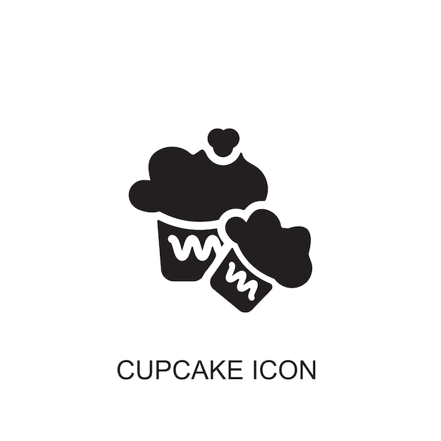 Symbol für Cupcake-Vektor