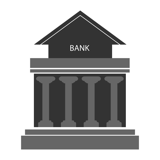 Vektor symbol für das bankgebäude