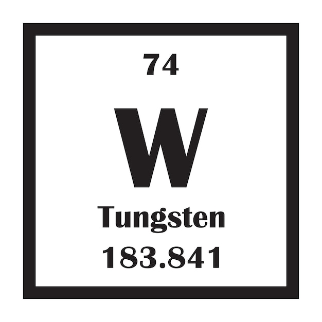 Vektor symbol für das chemische element wolfram v