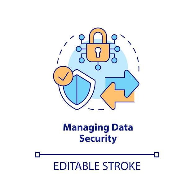 Symbol für das Konzept der Datensicherheitsverwaltung