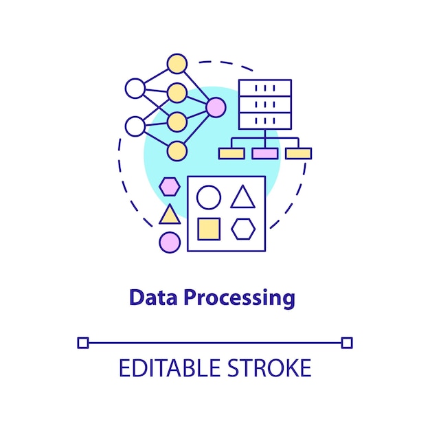 Symbol für das konzept der datenverarbeitung