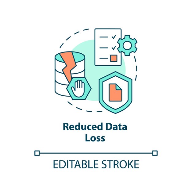 Symbol für das Konzept „Reduzierter Datenverlust“.