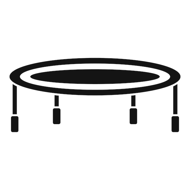 Vektor symbol für das trampolin im fitnessstudio einfache illustration des vektorsymbols für das trampolin im fitnessstudio für webdesign, isoliert auf weißem hintergrund