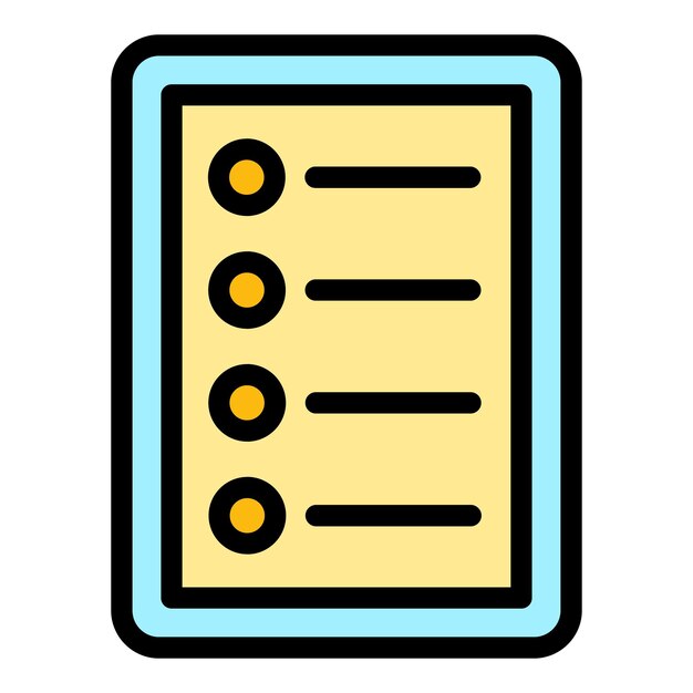 Symbol für den Aufgabenplan in der Zwischenablage. Umriss des Vektorsymbols für den Aufgabenplan in der Zwischenablage für Webdesign, isoliert auf weißem, flachem Hintergrund