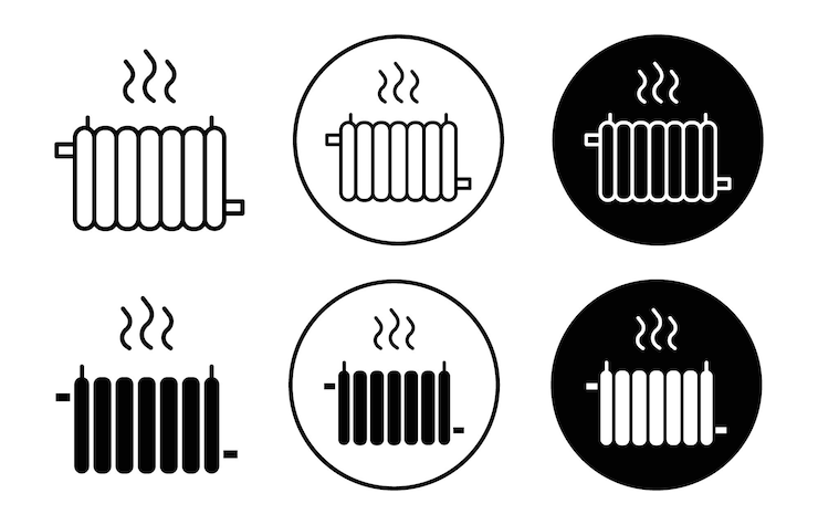 Vektor symbol für den heizkörper
