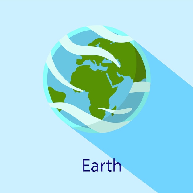 Symbol für den Planeten Erde im Weltraum Flache Illustration des Vektorsymbols für den Planeten Erde im Weltraum für Webdesign