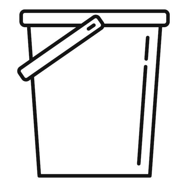 Symbol für den sauberen eimer des zimmerservice umriss des vektorsymbols für den sauberen eimer des zimmerservice für webdesign, isoliert auf weißem hintergrund