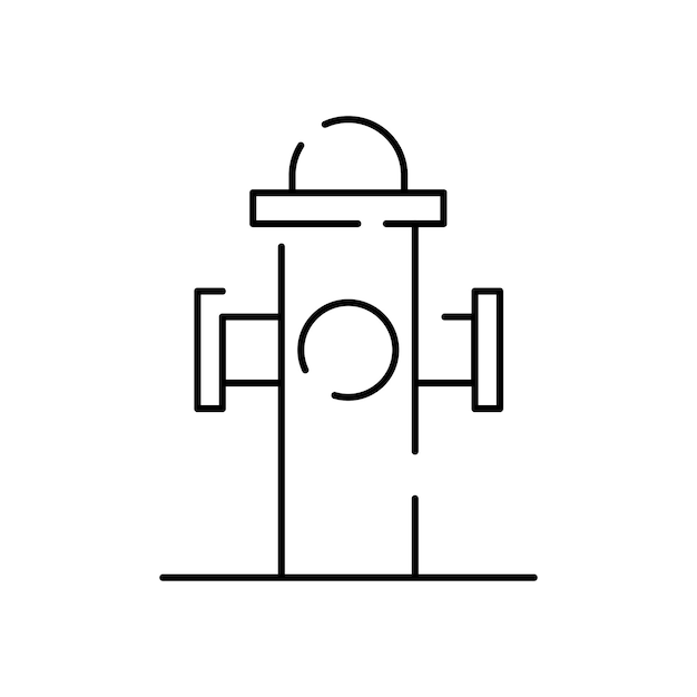 Symbol für die Feuerwehrmann- und Feuerwehrleitung Enthält die Symbole als Feuerwehrmann-Nothydrantenalarm und mehr Hydranten