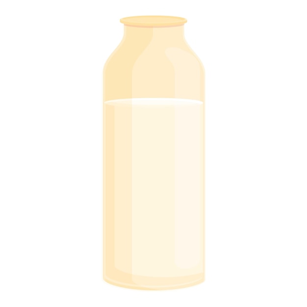 Vektor symbol für die frühstücksmilchflasche cartoon des vektorsymbols für die frühstücksmilchflasche für webdesign isoliert auf weißem hintergrund