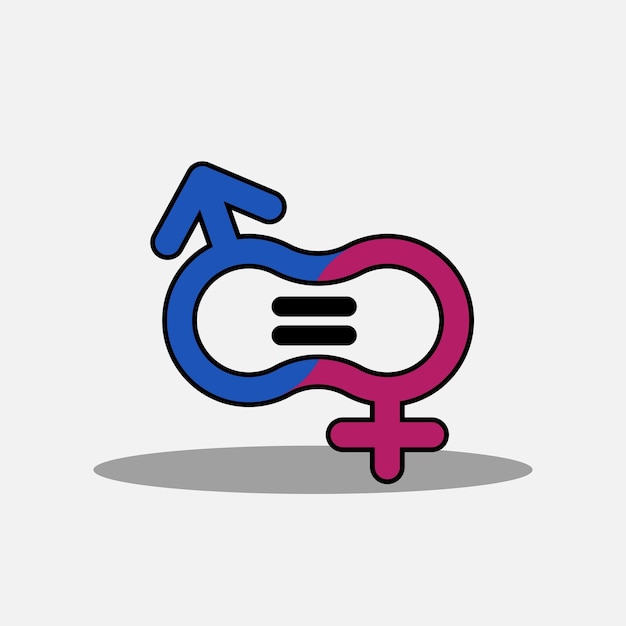 Vektor symbol für die gleichstellung der geschlechter