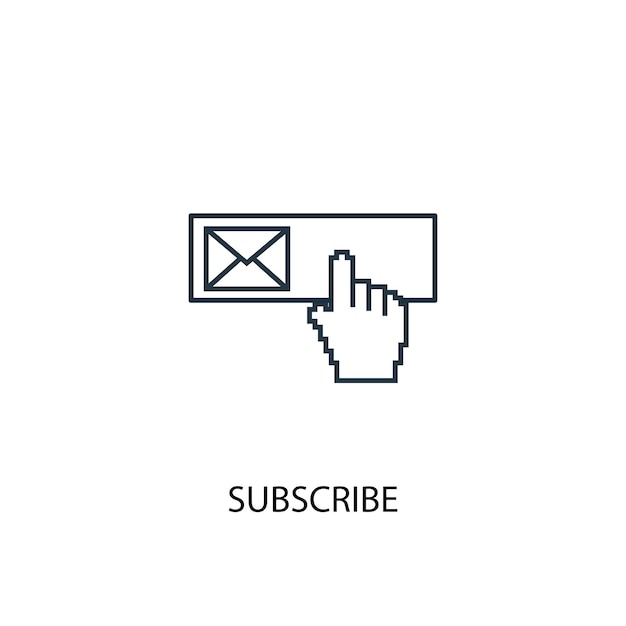 Symbol für die Konzeptlinie abonnieren. Einfache Elementabbildung. abonnieren Konzept Umriss Symbol Design. Kann für Web- und mobile UI/UX verwendet werden