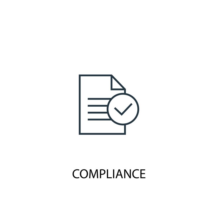 Vektor symbol für die leitung des compliance-konzepts. einfache elementabbildung. compliance-konzept skizziert symboldesign. kann für web- und mobile ui/ux verwendet werden